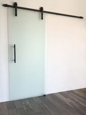 Frameless Glass Barn Door